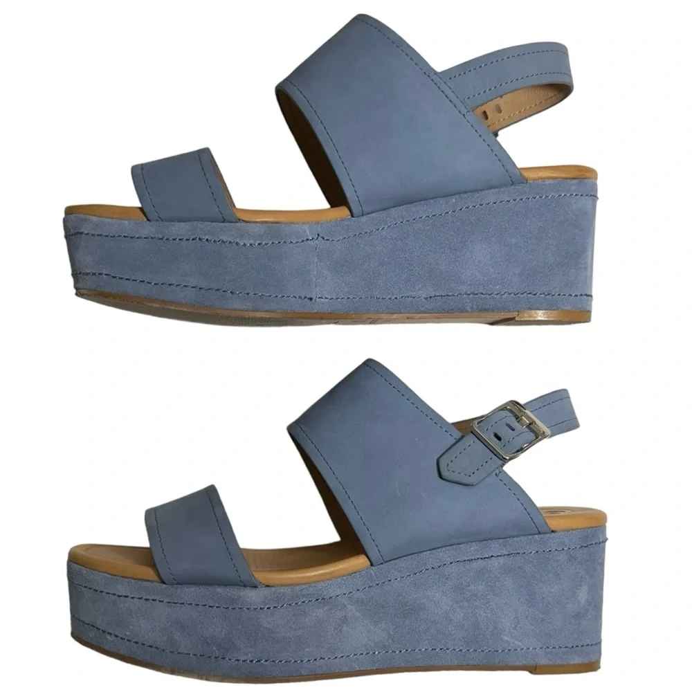 Corso Como Fairen Blue Wedge Platform Sandal Size 10